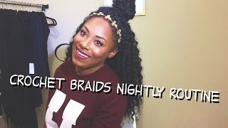 Crochet Braids Nightly Routine Freetress Deep Twist [upl. by Faith]