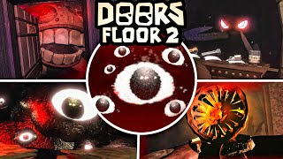 ALL JUMPSCARES in FLOOR 2 amp Scary Moments  DOORS Floor 2 Update The Mines Boss Fights [upl. by Atikahc806]