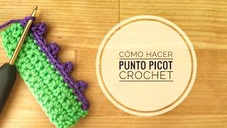 Cómo hacer el punto picot en crochet ganchillo [upl. by Leahci699]