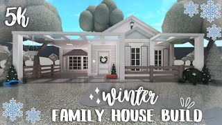 5K BLOXBURG WINTER FAMILY HOUSE BUILD NO GAMEPASS [upl. by Adyl]