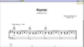 Riptide by Vance Joy  Piano Sheet MusicTeaser [upl. by Oyek964]