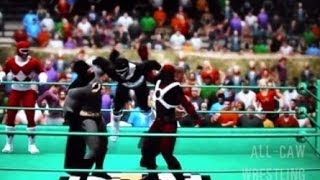 WWE 2K14 Rorschach Deadpool amp Batman vs Power Rangers in the Flappy Bird Arena [upl. by Allevon685]