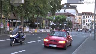 Autokorso nach Achtelfinaleinzug der deutschen Mannschaft am Heidelberger Bismarckplatz [upl. by Briano514]