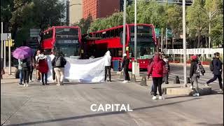 Maestros bloquean Reforma Bucareli y Juárez [upl. by Aihselef]