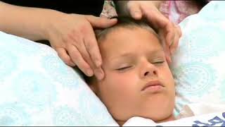 Massaging Face of Child to Treat Sinus Congestion [upl. by Treblah]