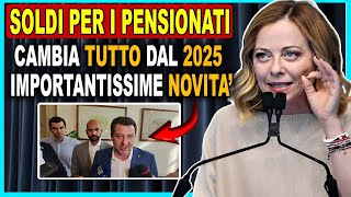 🚨 TUTTE LE PENSIONI CAMBIERANNO DAL 2025  NUOVI AUMENTI DI 279€ 💰 DATE DI PAGAMENTO [upl. by Kit934]