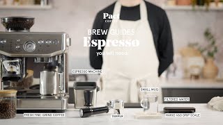 How to make an espresso  Espresso Guide  Pact Coffee [upl. by Wenda]