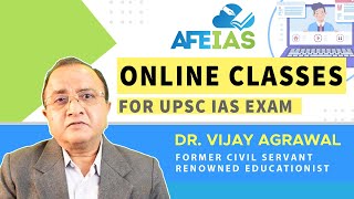 AFEIAS UPSC IAS ONLINE CLASSES  Dr Vijay Agrawal  UPSC IAS Coaching  Civil Services [upl. by Adolpho]