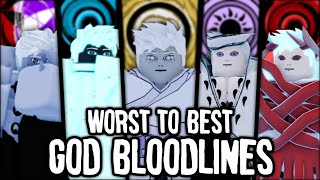 ALL GOD Bloodlines RANKED From WORST To BEST  Shindo Life Bloodline Tier List [upl. by Anyl389]