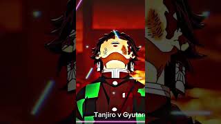 TANJIRO V GYUTARO anime editdemonslayer [upl. by Ainadi]