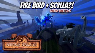 NEW FireBird and Scylla skin review  Dinosaur Simulator [upl. by Allerym]