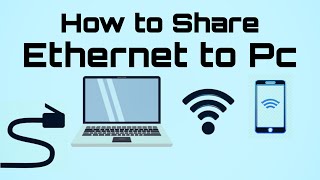 How to share an Ethernet connection from Pc to Mobile without using any Router [upl. by Penland660]