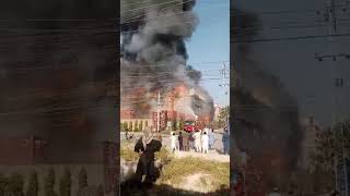 Fire emergency in hayatabad industrial area [upl. by Westfahl]