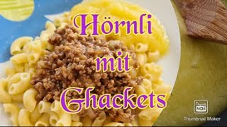 Hörnli mit Ghackets und Apfelmus [upl. by Aerdnak]