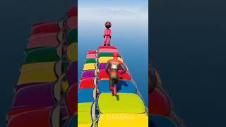 GTA 5 Epic Water Ragdolls  black SpiderMan Jumps  Fails Balck SpiderMan vs Minions shortsfeed [upl. by Aciruam]