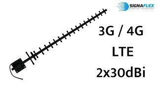 Antena kierunkowa 4G LTE Signaflex Hawk U30 30 dBi  prezentacja [upl. by Eevets]