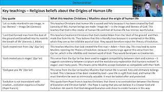 THEME B ORIGINS OF HUMAN LIFE GCSE RELIGIOUS STUDIES AQA PAPER 2 [upl. by Aihseket604]