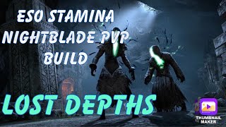 ESO Stamina NightBlade PvP Solo Tanky Nightblade Crit Build 😱 Lost Depths NO META NO PROCS [upl. by Knowling]