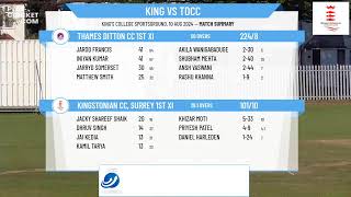 Kingstonian CC Surrey 1st XI v Thames Ditton CC 1st XI [upl. by Edroi]