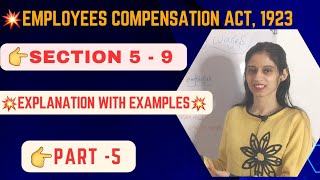 SECTION 5  9  EMPLOYEES COMPENSATION ACT 1923 labourlaw [upl. by Acimat938]