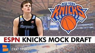 New York Knicks Mock Draft By ESPN  NY Knicks Draft Rumors [upl. by Carrew]