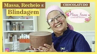 CHOCOLATUDO  Massa curinga de chocolate recheio e BLINDAGEM [upl. by Hirza]