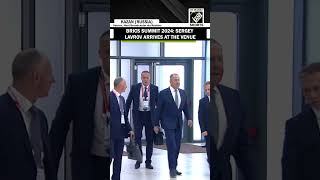 Russias Foreign Minister Sergey Lavrov arrives at the venue for BRICS Summit 2024 [upl. by Ladin]