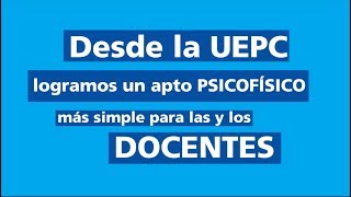 Nuevas pautas para la realización de Apto Psicofísicos [upl. by Hafirahs]