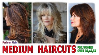 35 Best Medium💕 Length Haircuts of 2024 Haircut for Women After 40 50 Cascade [upl. by Bubalo]