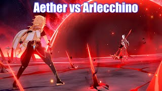 Genshin Impact  Arlecchino Boss Fight Aether vs Arlecchino [upl. by Aeli396]