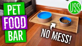 How to make a modern pet feeding station Easy [upl. by Farica483]