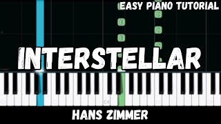 Hans Zimmer  Interstellar Main Theme Easy Piano Tutorial [upl. by Ram75]