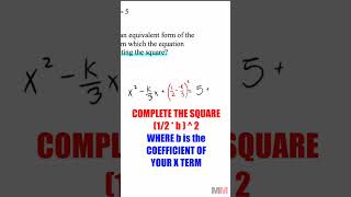 How to Comple the Square for Quadratic Equations [upl. by Salomone90]