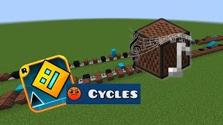 Minecraft Geometry Dash  Cycles with Note Blocks [upl. by Ydner]