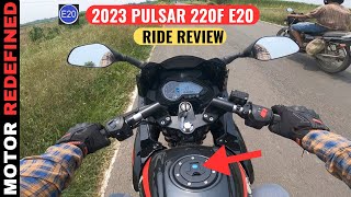 2023 Bajaj Pulsar 220F E20 OBD2 Model Ride Review  Still a Legend [upl. by Renrag]