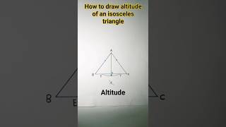 how to draw altitude of an isosceles trianglealtitudeheightshortsytshortsviraleasytrending [upl. by Harewood]