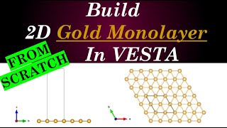 VESTA Software  2D Gold Monolayer [upl. by Arvell439]