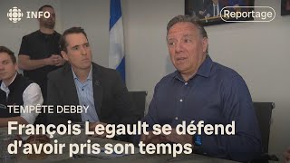 Visite de François Legault à Louiseville  le premier ministre critiqué sur ses priorités [upl. by Fridell]