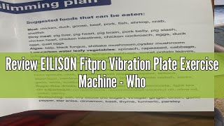 Review EILISON Fitpro Vibration Plate Exercise Machine  Whole Body Workout Vibration Fitness Platfo [upl. by Cary30]