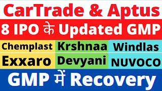 GMP मे Recovery🔥Aptus Value GMP  CarTrade IPO GMP  Devyani IPO GMP  Nuvoco IPO GMP  Windlas GMP [upl. by Hentrich]