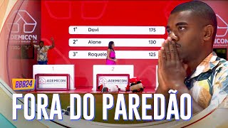 DAVI ESCAPA DO PAREDÃO NA PROVA BATE E VOLTA E COMEMORA 🎉  BBB 24 [upl. by Rodgiva]