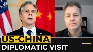 USChina relations Antony Blinken in Beijing for twoday visit [upl. by Alarise]