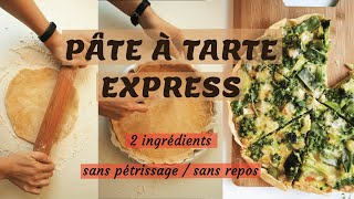 Pâte à tarte healthy amp express avec 2 ingrédients seulement [upl. by Chong825]