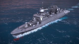 Modern Warships FGS F125 New Upcoming Battlepass Frigate Quick Review  Alpha Test [upl. by Leander]