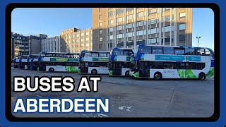 Buses at Aberdeen Union Square bus station 18042023 [upl. by Elawalo]