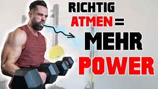 Perfekte ATEMTECHNIK mehr POWER beim Training [upl. by Heyman160]