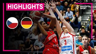 Tschechien  Deutschland  Highlights FIBA WOMENS EUROBASKET QUALIFIERS  MAGENTA SPORT [upl. by Anerys]