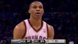 NBA 2011 Playoffs Memphis vs OKC 4th quarter only Gm 7 [upl. by Atimed451]