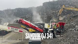 Sandvik QJ341keestrack B7e amp H6e Jawampcone crusher 4K action [upl. by Sheehan780]