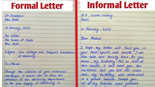 Letter writing  How to write letter Formal Letter and Informal Letter in english [upl. by Lindsy]